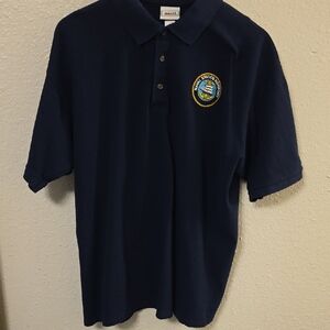 NAVAL STATION NEWPORT Anvil Classic Navy Shirt XL
